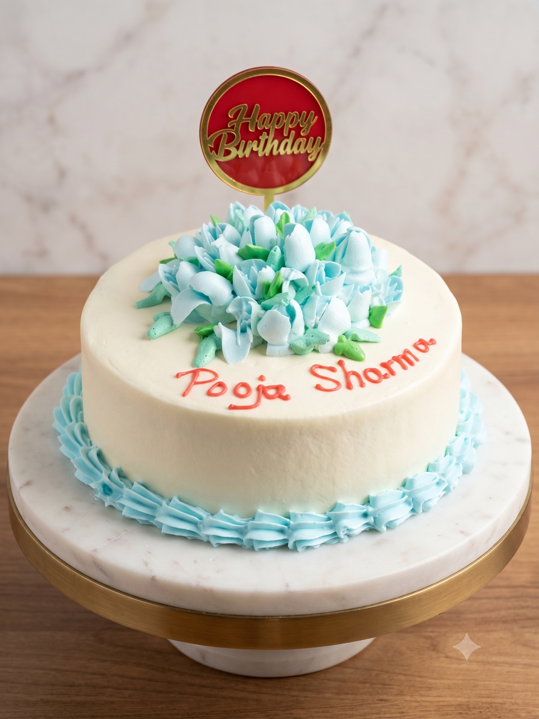 Floral ganache cake