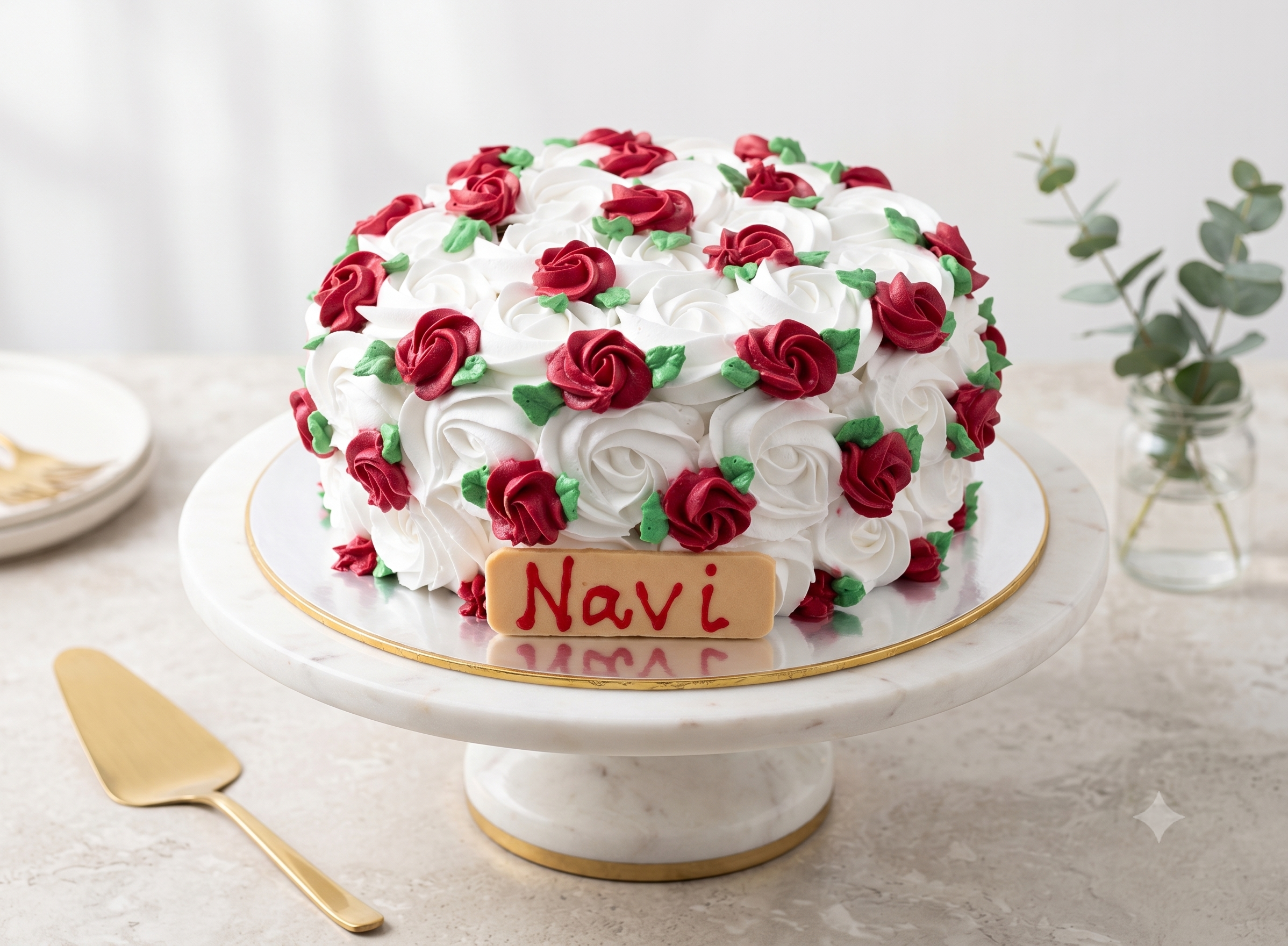 Pink rosette cake