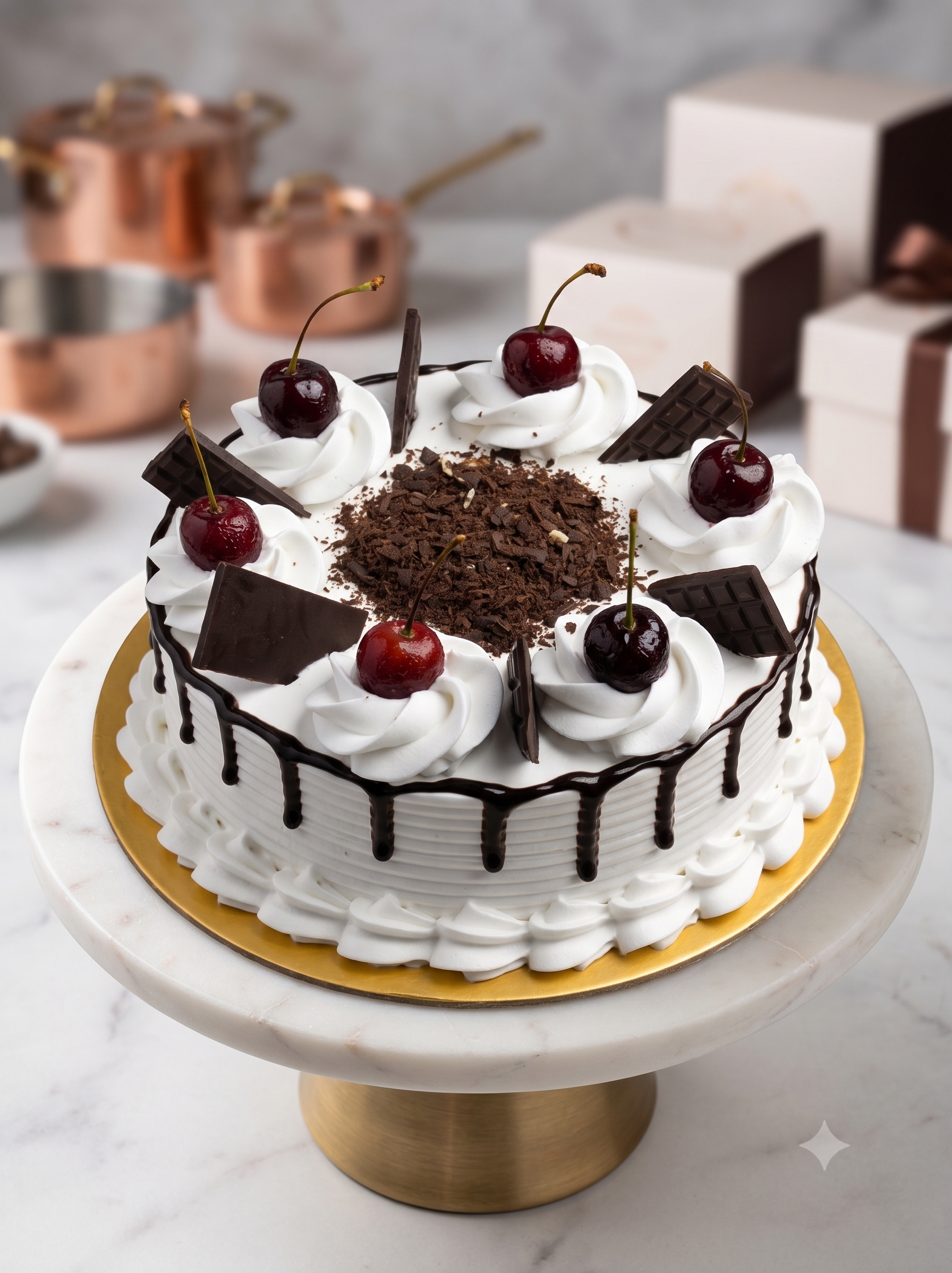 Red velvet Cherry cake