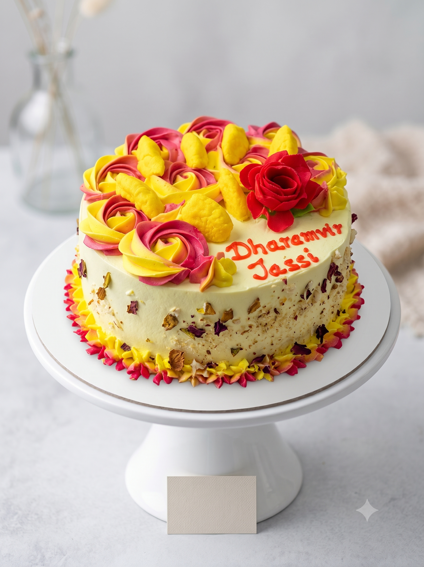Rasmalai Red Rosset cake