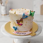 Butterfly cake with nuts filling