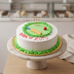 Cricket theme cake