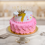 floral two tier cake