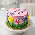 Three Colour Floral Cake