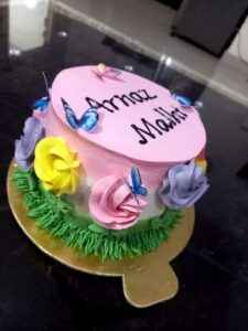 Three Colour Floral Cake